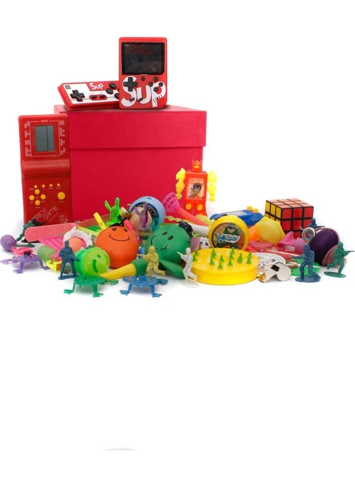 Nostaljik Lezzetler - Nostalgic Flavors Nostalgic Gift Custom Red Toy Box Red Tetris and Red Nostalgic Arcade - Image 1