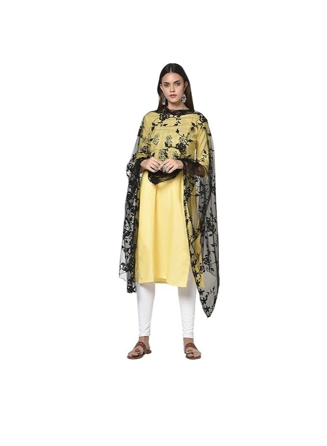 Accessorize Kingdom Accessorize Kingdom Women's Nylon Net Embroidered Dupatta  - Image 2