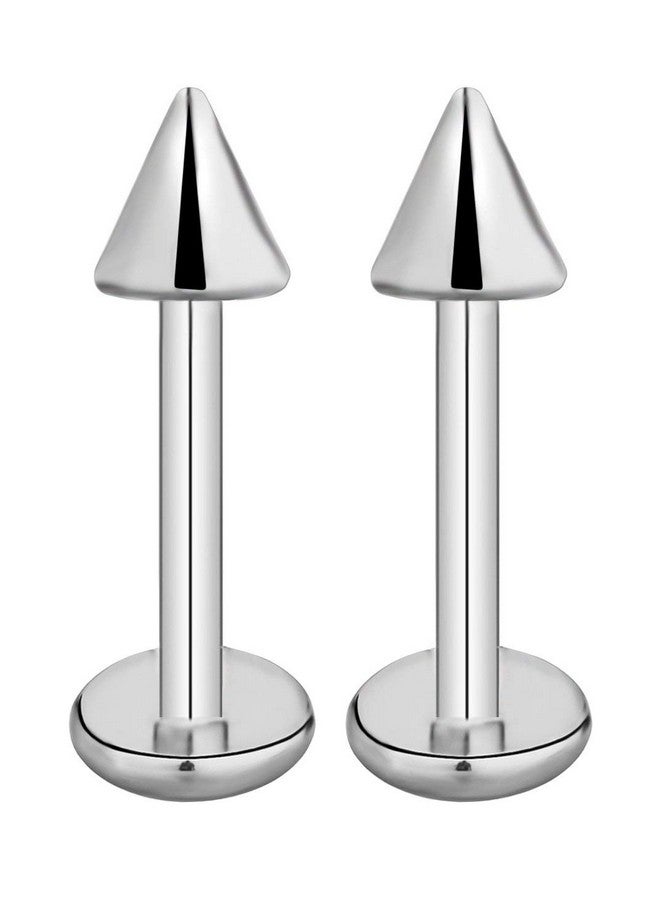 Forbidden Body Jewelry Surgical Steel Spike Top Cartilage & Labret Stud - 18G 8Mm (2Pcs) - Image 1