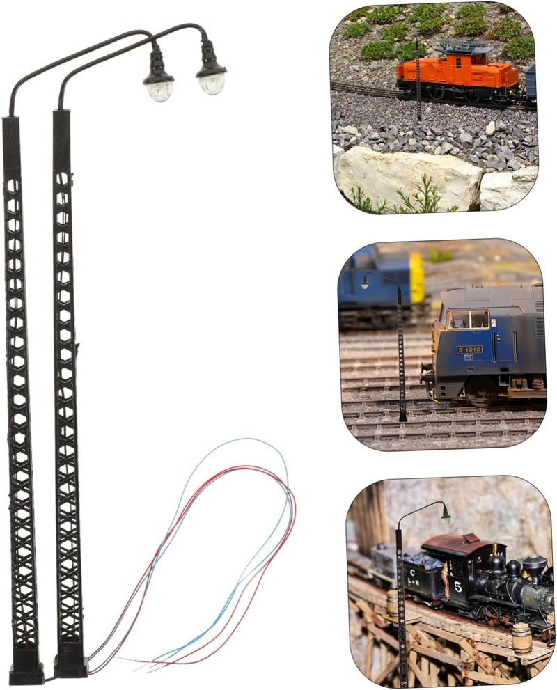 2pcs Railroad Light Model for Sand Table Decor Scale Train Lamp Realistic Miniature Simulation Light for Model Railroads and Architectural Layouts - Image 4