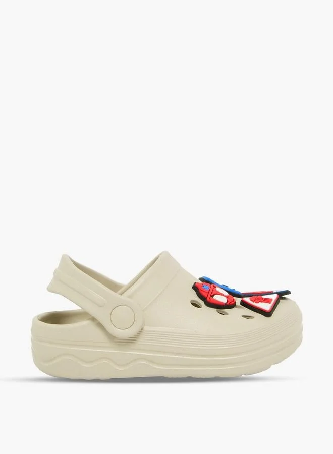 Marvel Spider-Man Jibbitz Embellished School Clogs