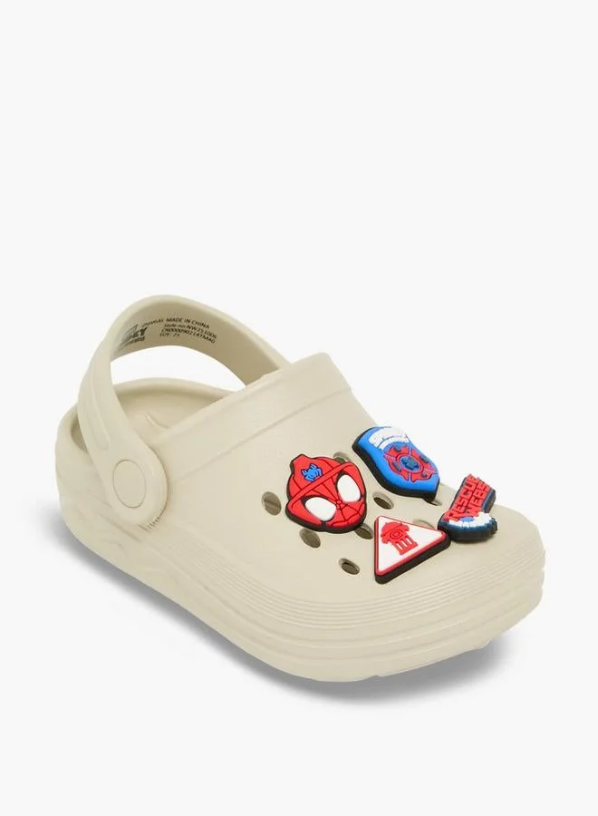 Marvel Spider-Man Jibbitz Embellished School Clogs