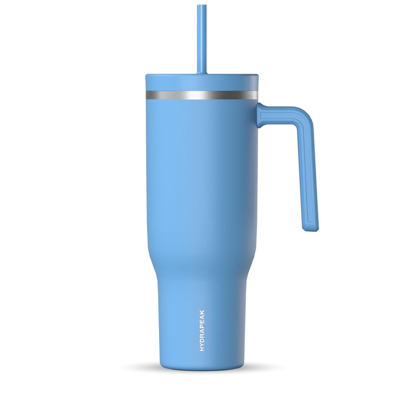 Hydrapeak Voyager 40 Oz Stainless Steel Tumbler with Handle Insulated Water Bottle With Straw  Lid Cupholder Friendly Reusable Travel Mug Maya