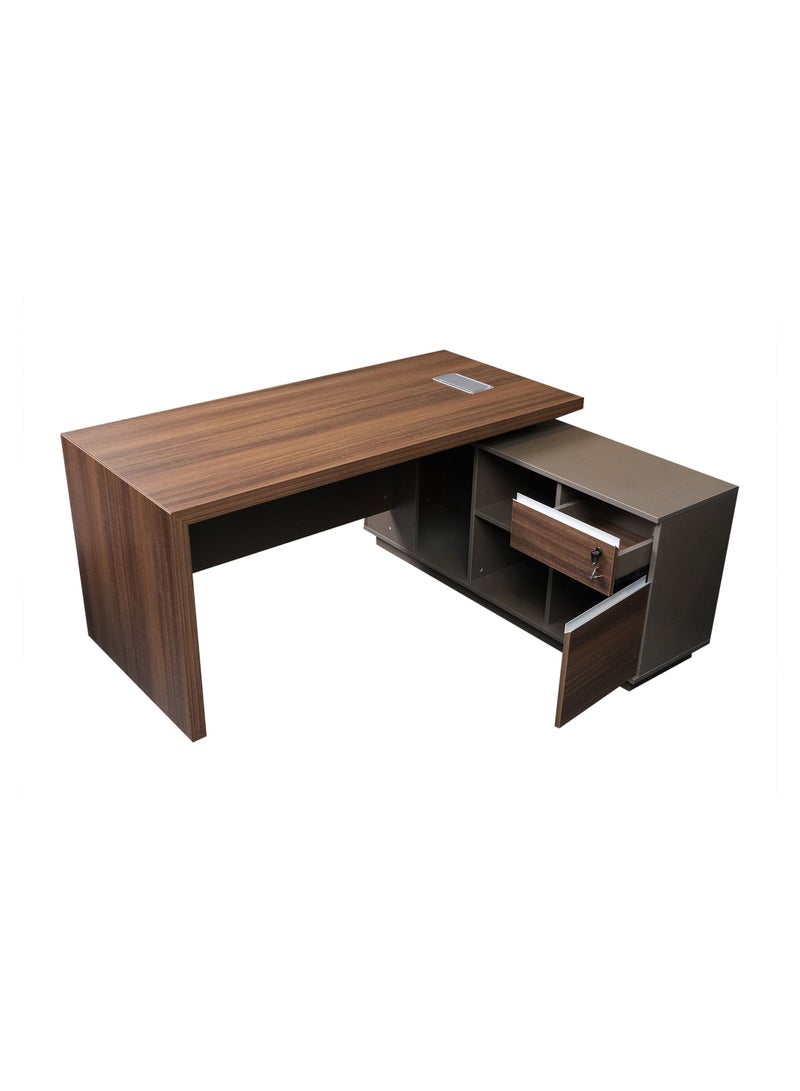 HUIMEI Huimei BT-180 Executive Office Table Brown Color  - Image 4