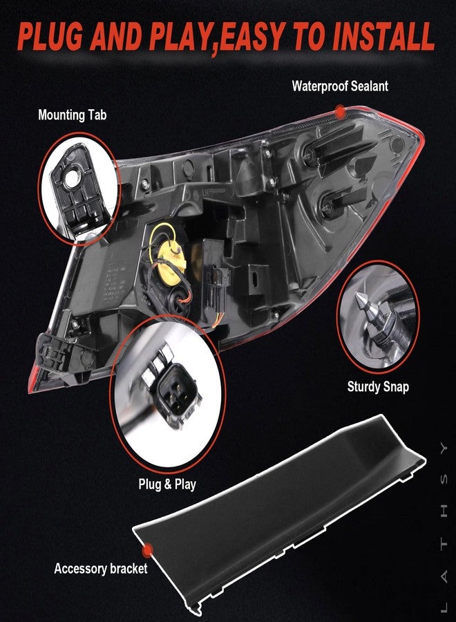 Lathsy Tail Light Compatible With 2018-2022 Honda Accord Sedan Outer Left Driver Side Replace:33500TVAA01 - Image 4
