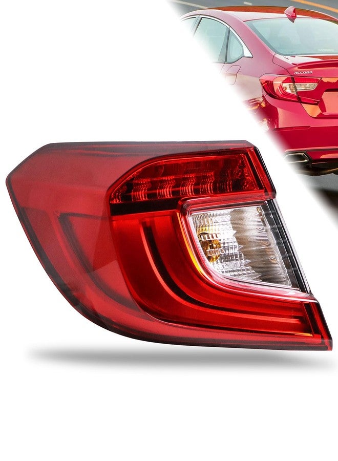 Lathsy Tail Light Compatible With 2018-2022 Honda Accord Sedan Outer Left Driver Side Replace:33500TVAA01 - Image 1