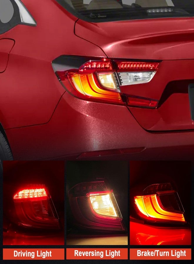 Lathsy Tail Light Compatible With 2018-2022 Honda Accord Sedan Outer Left Driver Side Replace:33500TVAA01 - Image 3