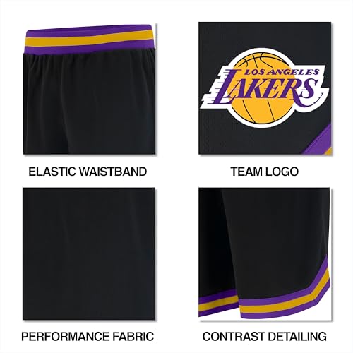 Ultra Game NBA Official Men’s Active Knit Basketball Training Shorts - Unisex, Indiana Pacers, Black, Small - Image 2