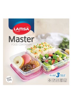 3 plastic food containers, different sizes and multiple colors, made of safe plastic from Lamsa Plast - pzsku/Z3A2F81F16F05B938CBCEZ/45/_/1735755869/7cafa2df-a01e-412f-9a09-24f7cb8e26f9