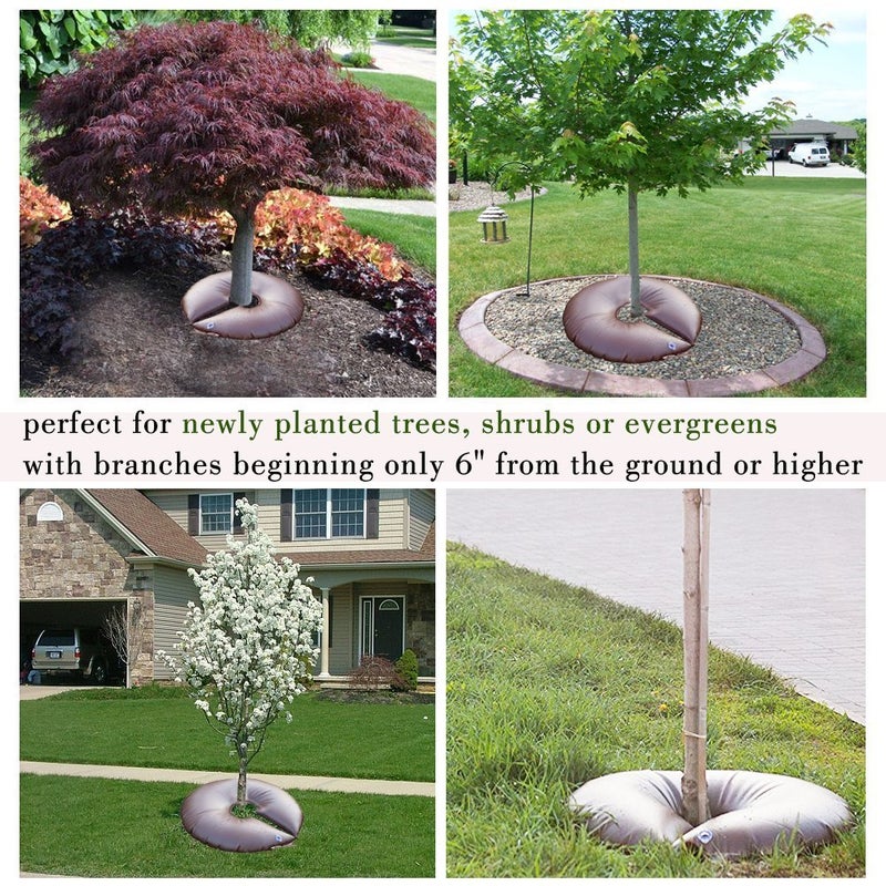 Highlight 2 PACK-15 Gallon Tree Watering Bag/Ring, Deep Root & Low-Profile Slow Release Watering Bag for Newly Planted, Multi-Trunk or Evergreen Tree - Image 5