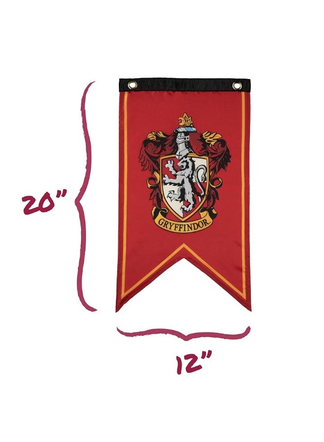Conquest Journals Harry Potter Wizarding House Banner Flag Set, 12'' x 20'' Polyester Flags, Set of 5 Includes Hogwarts Crest, Gryffindor, Slytherin, Ravenclaw & Hufflepuff Banners, Birthday Party - Image 4