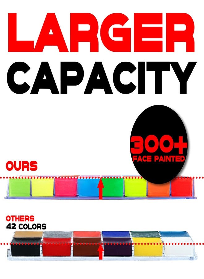 CCbeauty 36 Colors Face Body Paint,Professional Large Face Painting Kit,Neon Face Painting Palette,Oil-Based Non-Toxic Special Effect SFX Makeup Kit,Halloween Costume Cosplay For Adult With 10 Brushes - Image 5