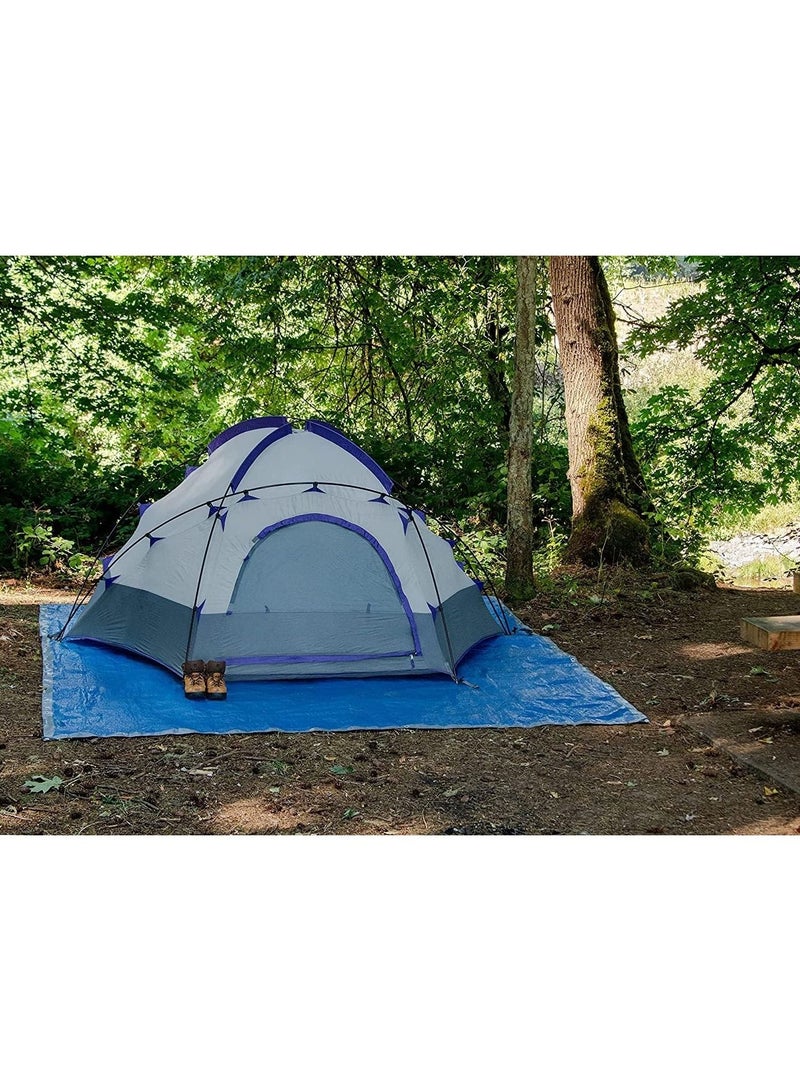 erorex Tarps Large Multi Purpose Waterproof Heavy Duty Poly Tarp With Grommets 5 Mil Thick for Home Boats Cars Camping Protective Cover Blue 5 X 4  - Image 5