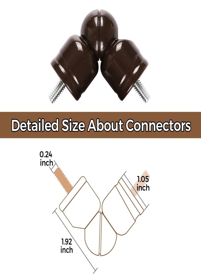 HOTOZON Adjustable Corner Connector for 1 Inch and 7/8 Inch Diameter Curtain Rod, 2 Pack Superior Elbow Connectors for Corner and Bay Window Curtain Rods, Antique Bronze - Image 4
