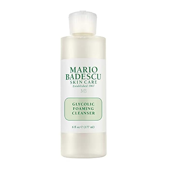Mario Badescu Glycolic Foaming Cleanser for All Skin Types| Exfoliating Face Wash with Glycolic Acid & Aloe Vera| Visibly Evens Skin Tone & Texture - Image 1