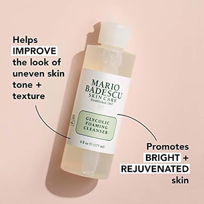 Mario Badescu Glycolic Foaming Cleanser for All Skin Types| Exfoliating Face Wash with Glycolic Acid & Aloe Vera| Visibly Evens Skin Tone & Texture - Image 4