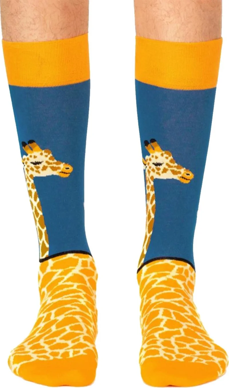 كارنافال سوكس Long Short Giraffe Patterned Colorful Socks