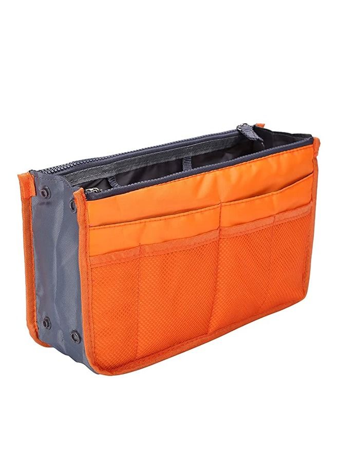 Umiwin 13-Pocket Travel Organizer for Handbags Summer Vacation Packing Cube Bag Lightweight Portable Organizer for Women's Carry On, Suitcase & Umrah Bag Orange  - Image 4