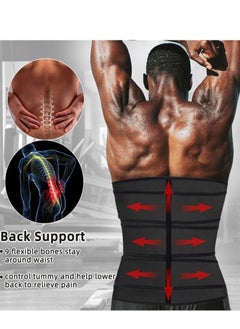 Healife Men's High Waist Shapewear Belt, Waist Protective Shapewear Belt, Tummy Control Shapewear, Sports Fitness Slimming Belt, Tummy Waist Belt - Waist Training Belt Waist Trimmer Weight Loss Workout Fitness Back Support Belt - Adjustable Abdominal Slimming Belt  - Image 2