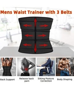 Healife Men's High Waist Shapewear Belt, Waist Protective Shapewear Belt, Tummy Control Shapewear, Sports Fitness Slimming Belt, Tummy Waist Belt - Waist Training Belt Waist Trimmer Weight Loss Workout Fitness Back Support Belt - Adjustable Abdominal Slimming Belt  - Image 3