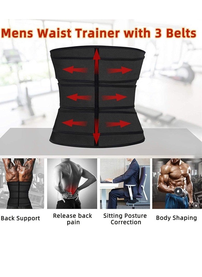 Healife Men's High Waist Shapewear Belt, Waist Protective Shapewear Belt, Tummy Control Shapewear, Sports Fitness Slimming Belt, Tummy Waist Belt - Waist Training Belt Waist Trimmer Weight Loss Workout Fitness Back Support Belt - Adjustable Abdominal Slimming Belt  - Image 3
