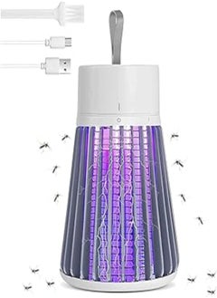 Bug Zapper Indoor & Outdoor,Rechargeable Mosquito Trap and Fly Killer Portable with USB, Ultraviolet and Security Grid,Hangable Mosquito Lamp for Home,Bedroom, Backyard, Camping Using, Grey