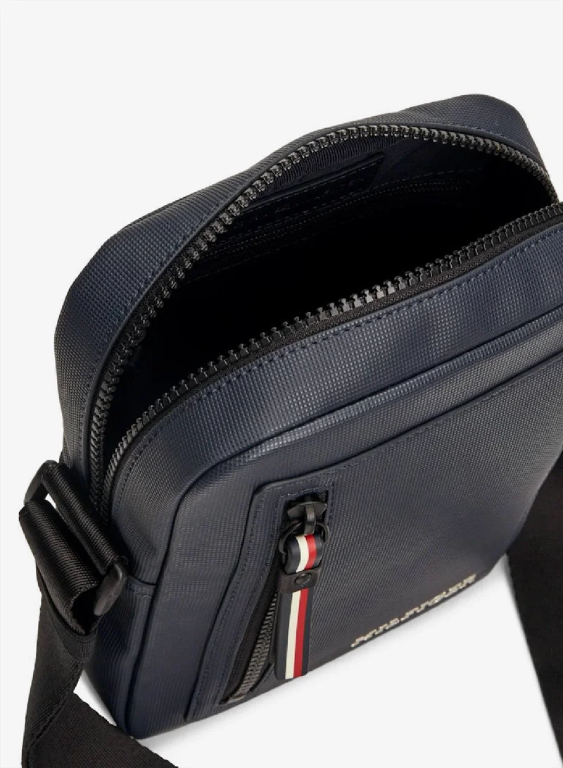 TOMMY HILFIGER Space Blue Essential Pique Small Reporter Bag for Men | Best Price UAE