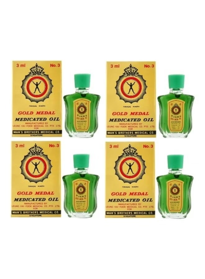 جولد ميدال 4 حبة زيت مكافحة الرياح العلاجي من الوسام الذهبي - Image 1