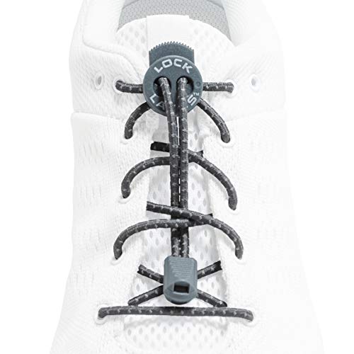 Lock Laces - 1 Size Fits All - Elastic No Tie Shoelaces for Kids Adults Ideal for Sneakers, Running & Athletic Shoes - Image 1