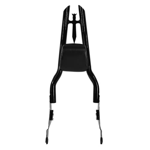 Fjpacemt 30" Tall Detachable Black Sissy Bar Passenger Backrest Rear Pad for Harley Davidson Touring Models 2009-2025 Street Glide Road Glide Electra Glide Road King CVO Ultra - Image 1