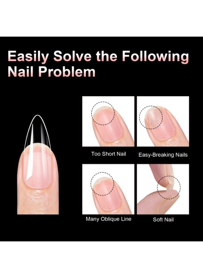 100 Pcs Transparent Matte Nail Tip, Short Half Tip, Long Nail Tip, False Nail Tip, Soft Gel Tip, Easy To Use Nail Enhancement Product, Which Can Be Used For Both Full And Half Application (02 #) - Image 3