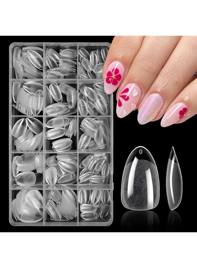 100 Pcs Transparent Matte Nail Tip, Short Half Tip, Long Nail Tip, False Nail Tip, Soft Gel Tip, Easy To Use Nail Enhancement Product, Which Can Be Used For Both Full And Half Application (02 #) - Image 4