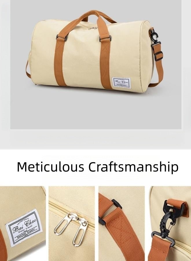 WAOKN Unisex New Canvas Travel Bag Shoulder Bag Large Capacity Sports Fitness Bag Fashion Portable Short-distance Business Travel Light Luggage - Image 4