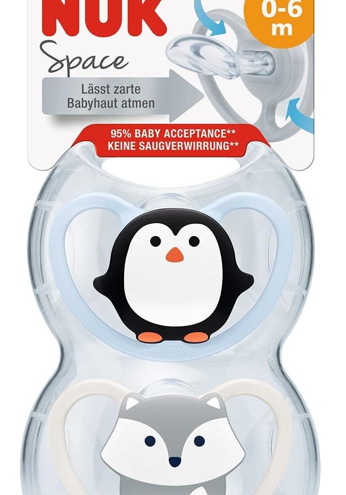 NUK Space Orthodontic Silicone Soother Set - Image 2