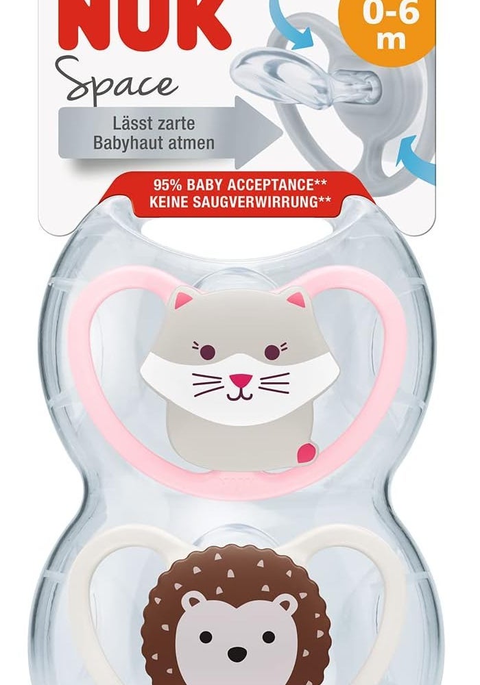 NUK Space Orthodontic Silicone Soother Set - Image 1