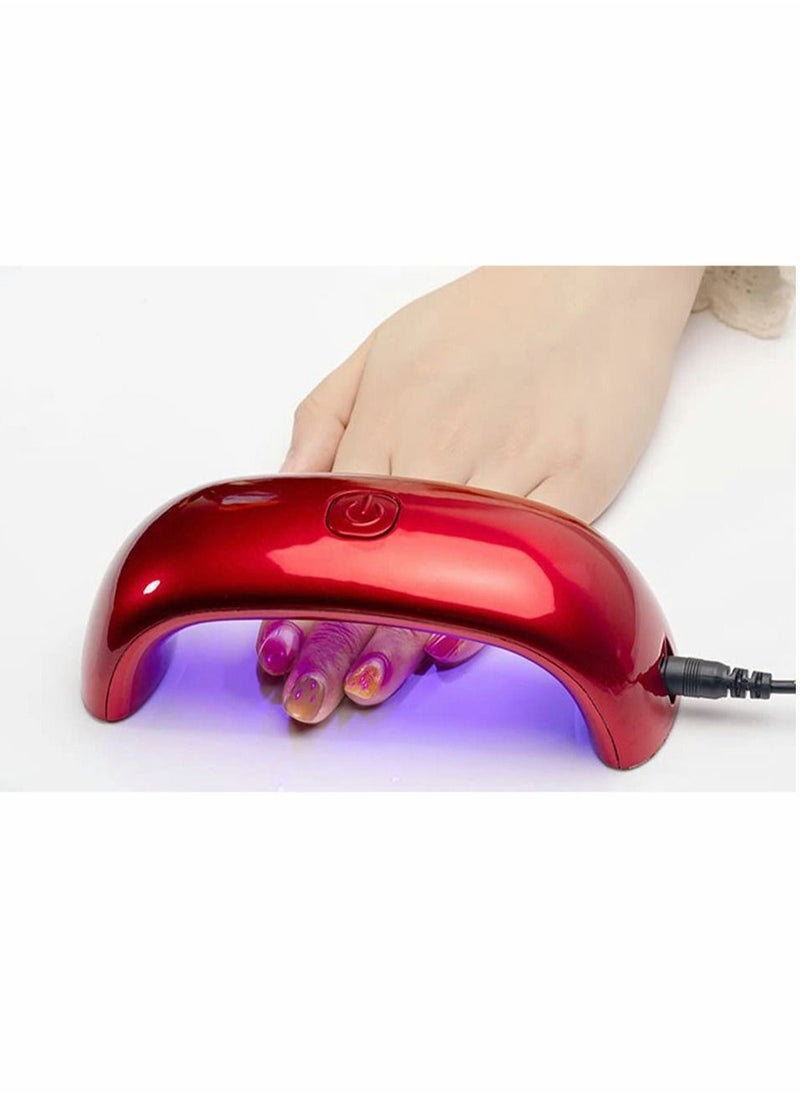 Excefore مصباح تجفيف الأظافر LED USB صغير شكل قوس قزح محمول جل طلاء الأظافر للأظافر الأكريليك مانكير فن طلاء أظافر اليدين والقدمين لون وردي فاتح  - Image 4
