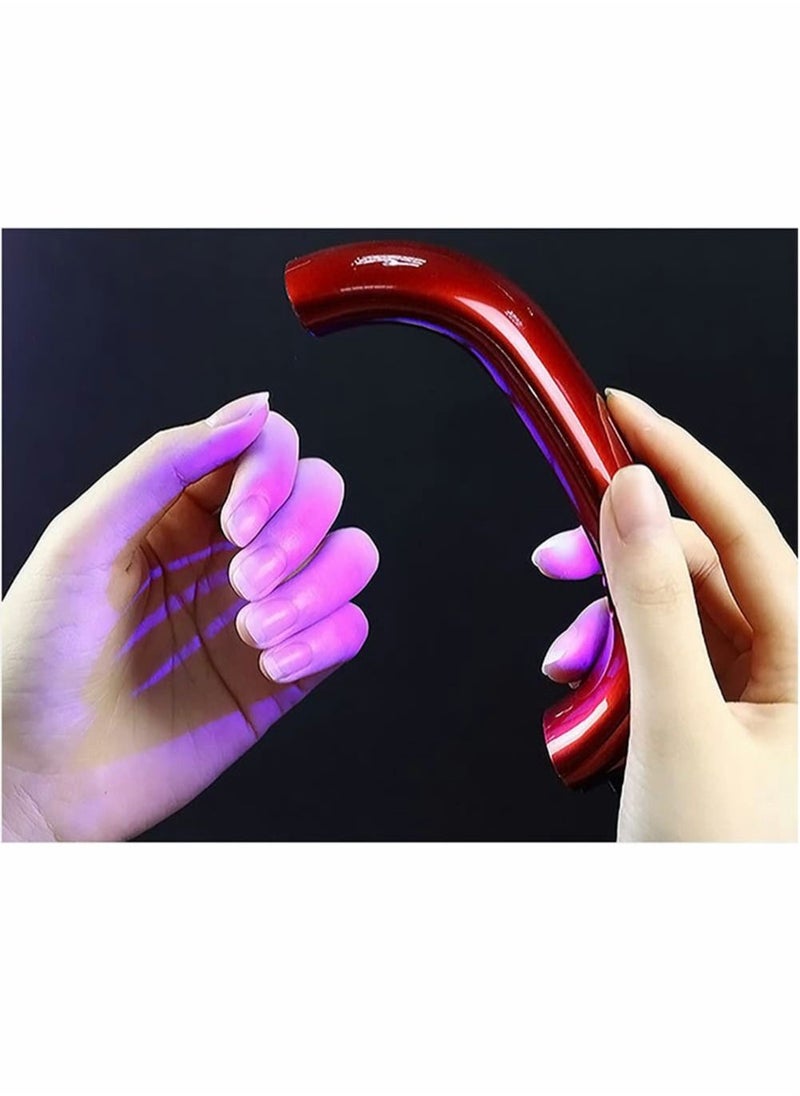 Excefore مصباح تجفيف الأظافر LED USB صغير شكل قوس قزح محمول جل طلاء الأظافر للأظافر الأكريليك مانكير فن طلاء أظافر اليدين والقدمين لون وردي فاتح  - Image 3