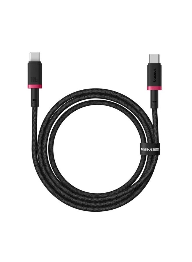 بيسوس Baseus Dura Type C to Type C 100 W fast charging cable 1 m Black, multicolour - Image 1