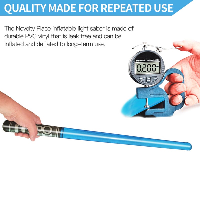 Novelty Place Inflatable Light Saber Sword Toys Set for Kids Party Favors, Pack of 8 Blow Up Light Sabers for Kids - Perfect for Birthday Parties, Cosplay Events, Party Favors - Image 2