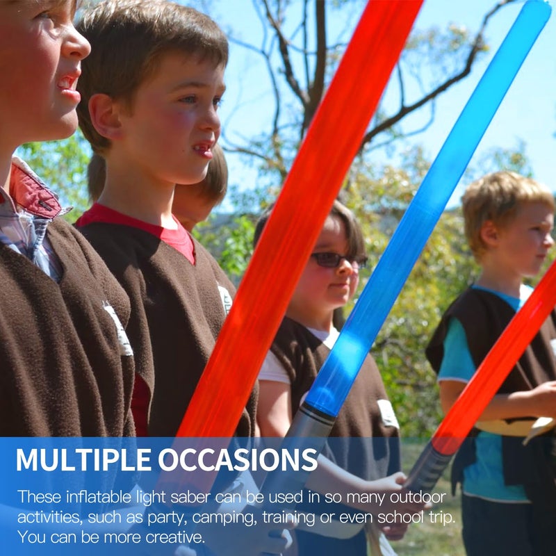 Novelty Place Inflatable Light Saber Sword Toys Set for Kids Party Favors, Pack of 8 Blow Up Light Sabers for Kids - Perfect for Birthday Parties, Cosplay Events, Party Favors - Image 4