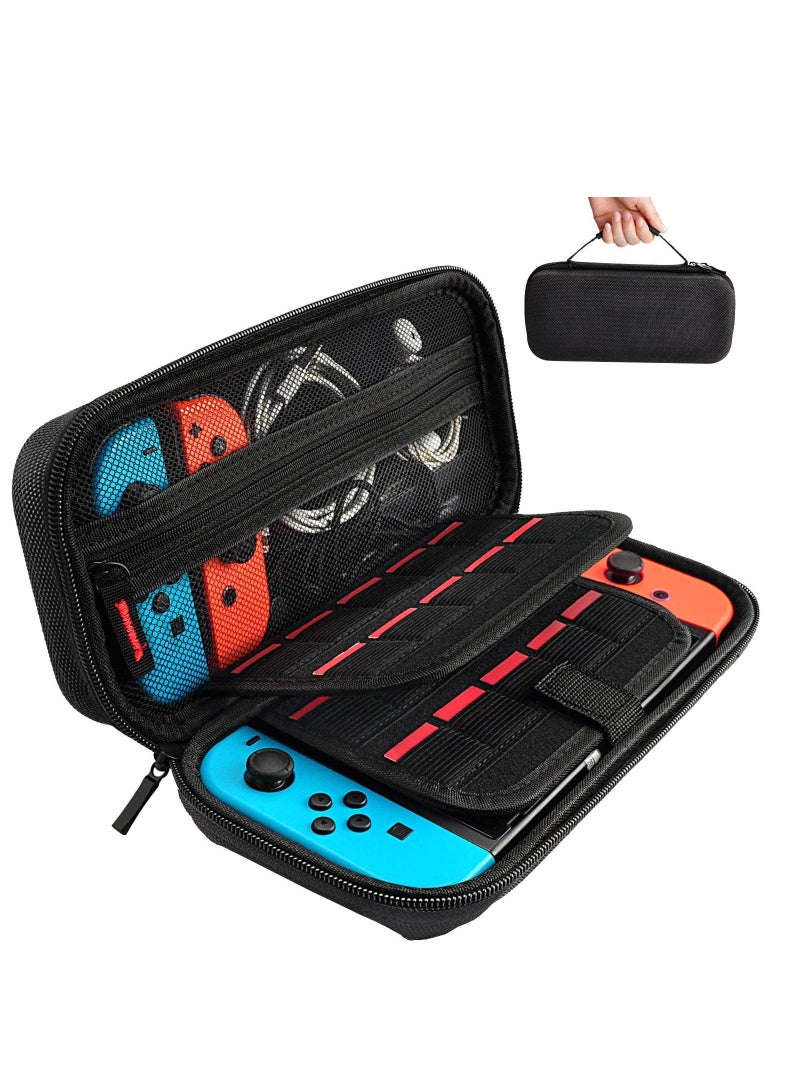 Barakah Switch Carrying Case for Nintendo Switch With 20 Games Cartridges Protective Hard Shell Travel Carrying Case Pouch for Nintendo Switch Console Accessories - Image 1