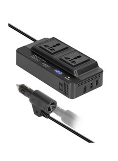 200W Power Inverter Car Charger Car Inverter 12V to 240V Cigarette Lighter to 3 Pin Plug Dual USB Type C Invert to Charge Laptop, iPad, iPhone, Tablet, Consoles & More