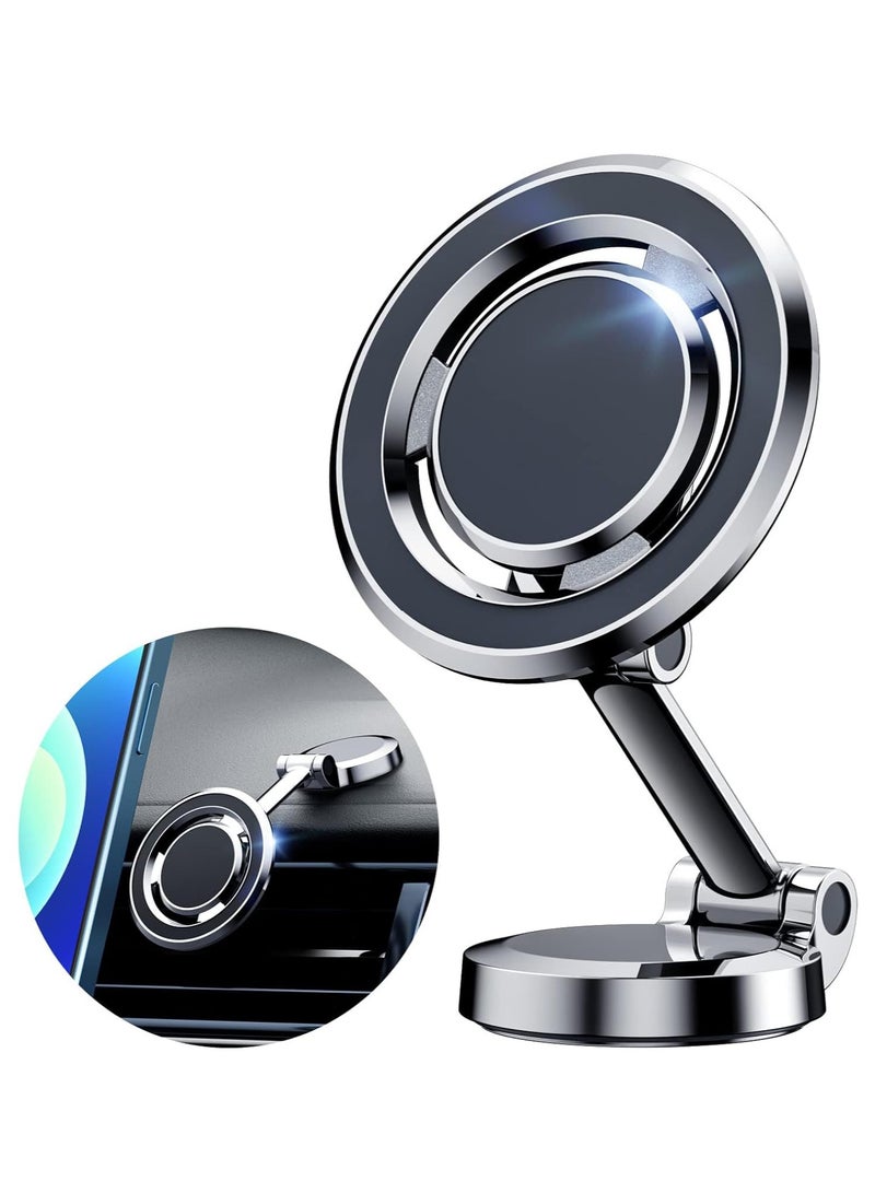 ELTRAZONE Car Mount Magnetic Phone Holder – Folding MagSafe-Compatible Magnetic Phone Holder for Car Vent, iPhone 14/13/12 Pro Max Plus Mini & All Phones - Image 1