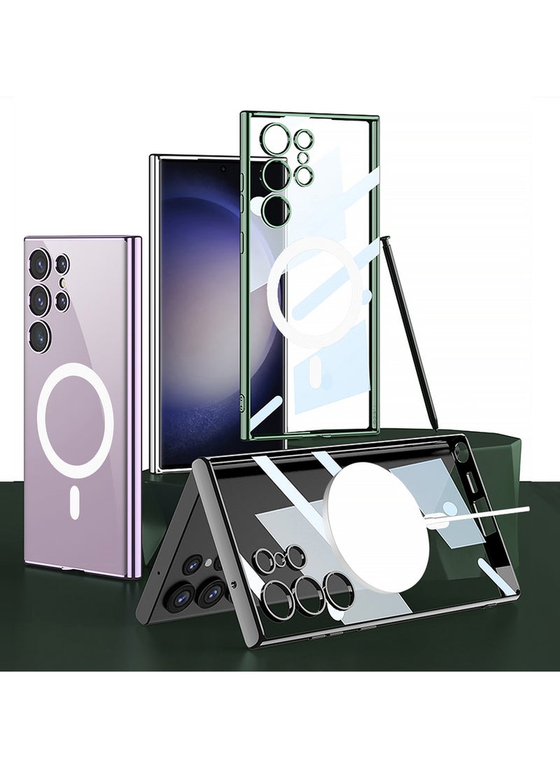 GKK - Gkk Compatible With Samsung Galaxy S24 Ultra Case TPU Phantom Support Mag_safe (Clear) - Image 1