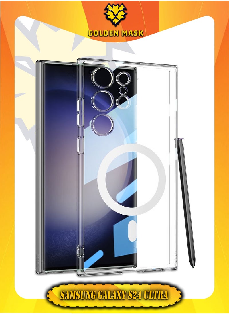 GKK - Gkk Compatible With Samsung Galaxy S24 Ultra Case TPU Phantom Support Mag_safe (Clear) - Image 1