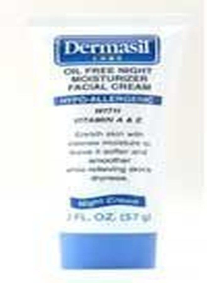 Dermasil Labs Oil Free Night Moisturizer Facial Cream 2 Fl Oz. Pack of 3