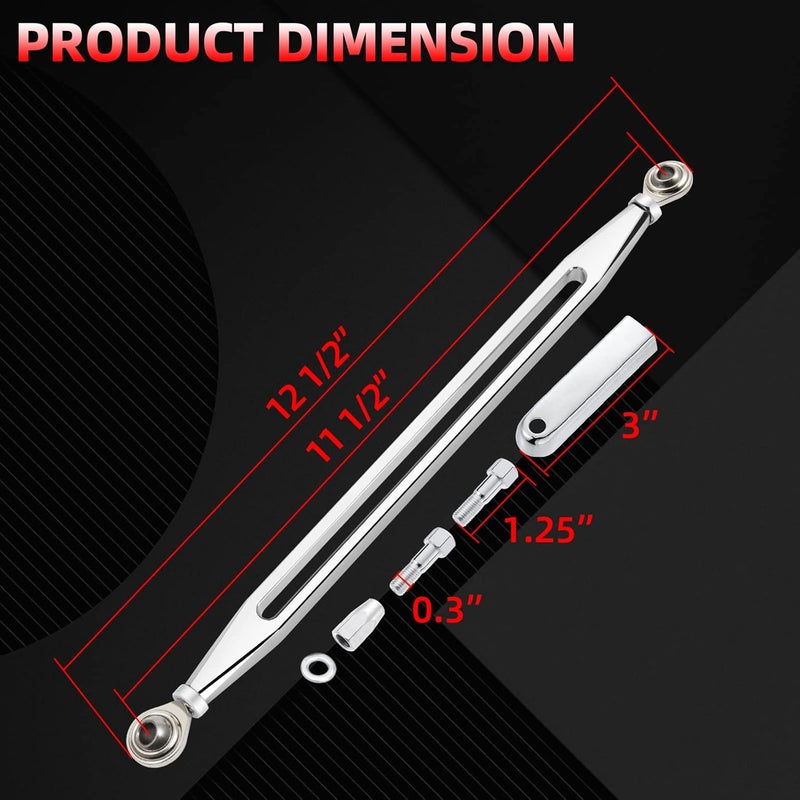 Amazicha Chrome Shift Linkage Compatible for Harley Softail Road King Electra Glide Street Glide Touring 1980-2024 - Image 3