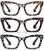 Hubeye Oprah Style Reading Glasses for Women Men Blue Light Blocking Computer Square Readers with Spring Hinge Grey FloralYellow Floral Red Floral15 - Image 1
