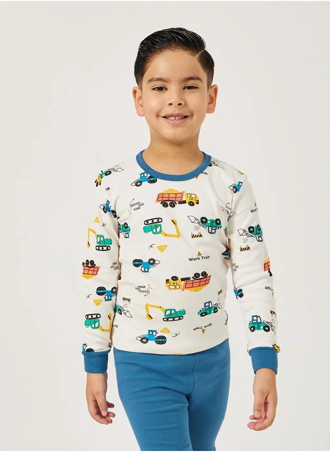 Styli Toddler Boy Car AOP PJ set