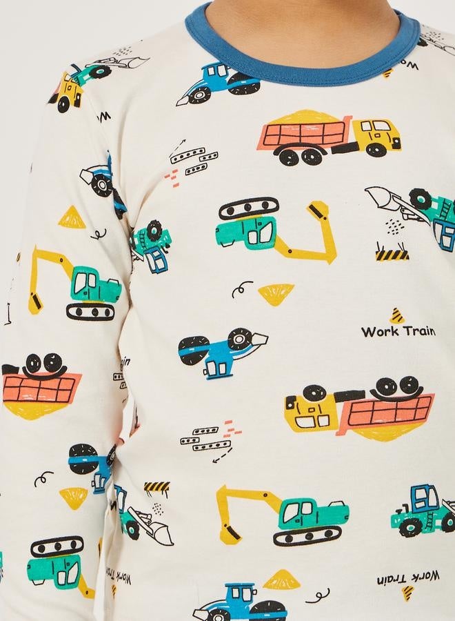 ستايلي طقم بيجامة للأطفال الأولاد بطبعات سيارات - Image 3